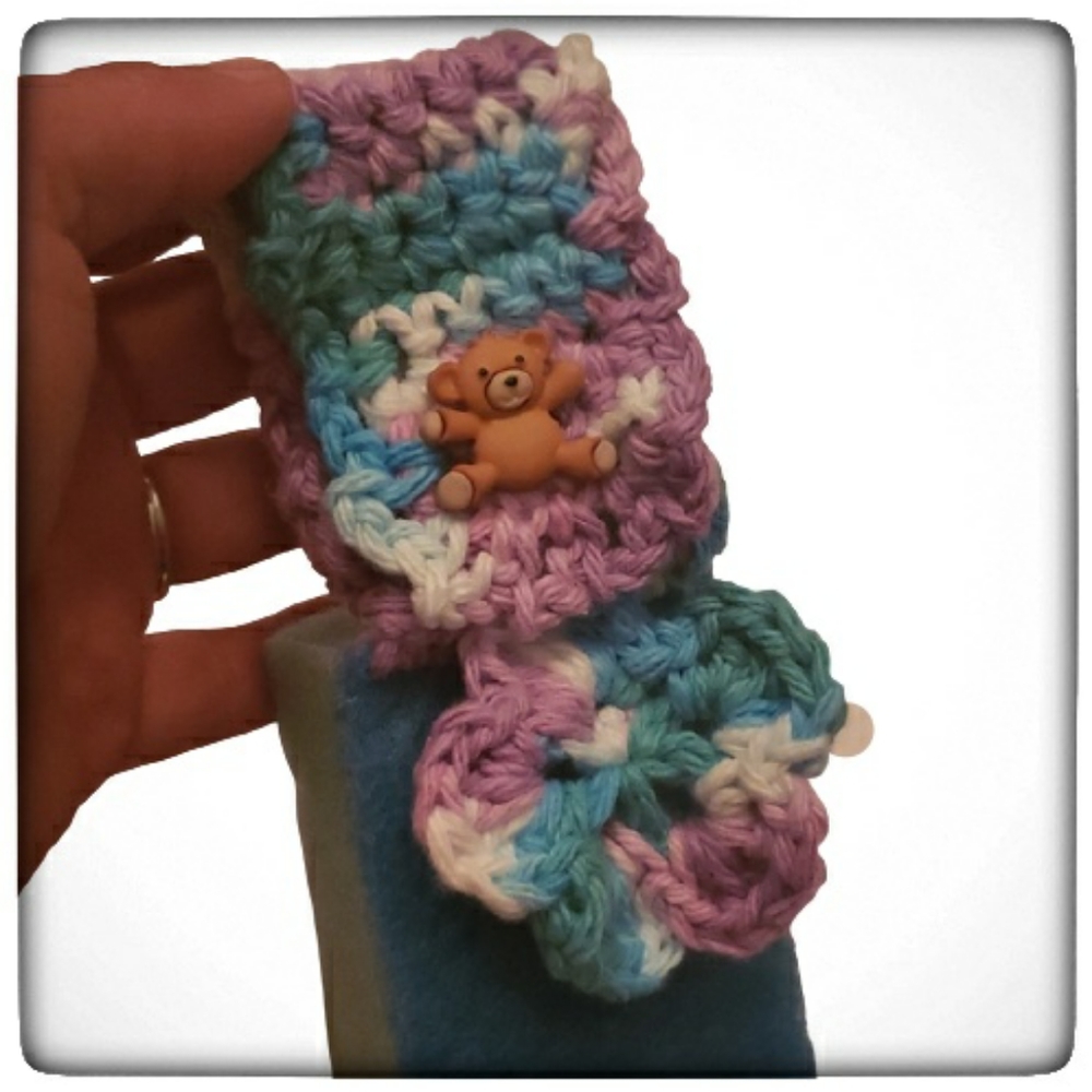 Handmade Crocheted Hangable Flower Kitchen Sponge